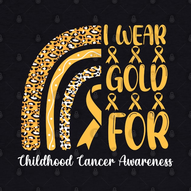 I Wear Gold For Childhood Cancer Awareness Shirt, Warrior , Cancer Support , Childhood Cancer , Gold Ribbon by Abddox-99